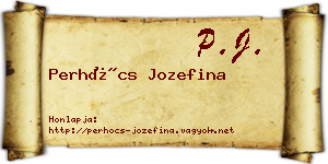 Perhócs Jozefina névjegykártya